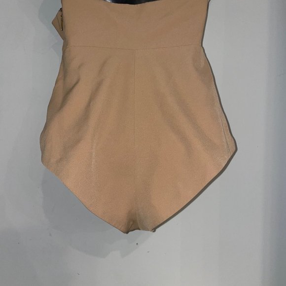 Strapless Bodysuit, Beige Bodysuit - Picture 5 of 10